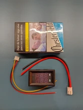 Voltímetro de alta calidad, amperímetro azul + rojo LED Amp doble Digital, medidor de voltímetro DC 100V 10A