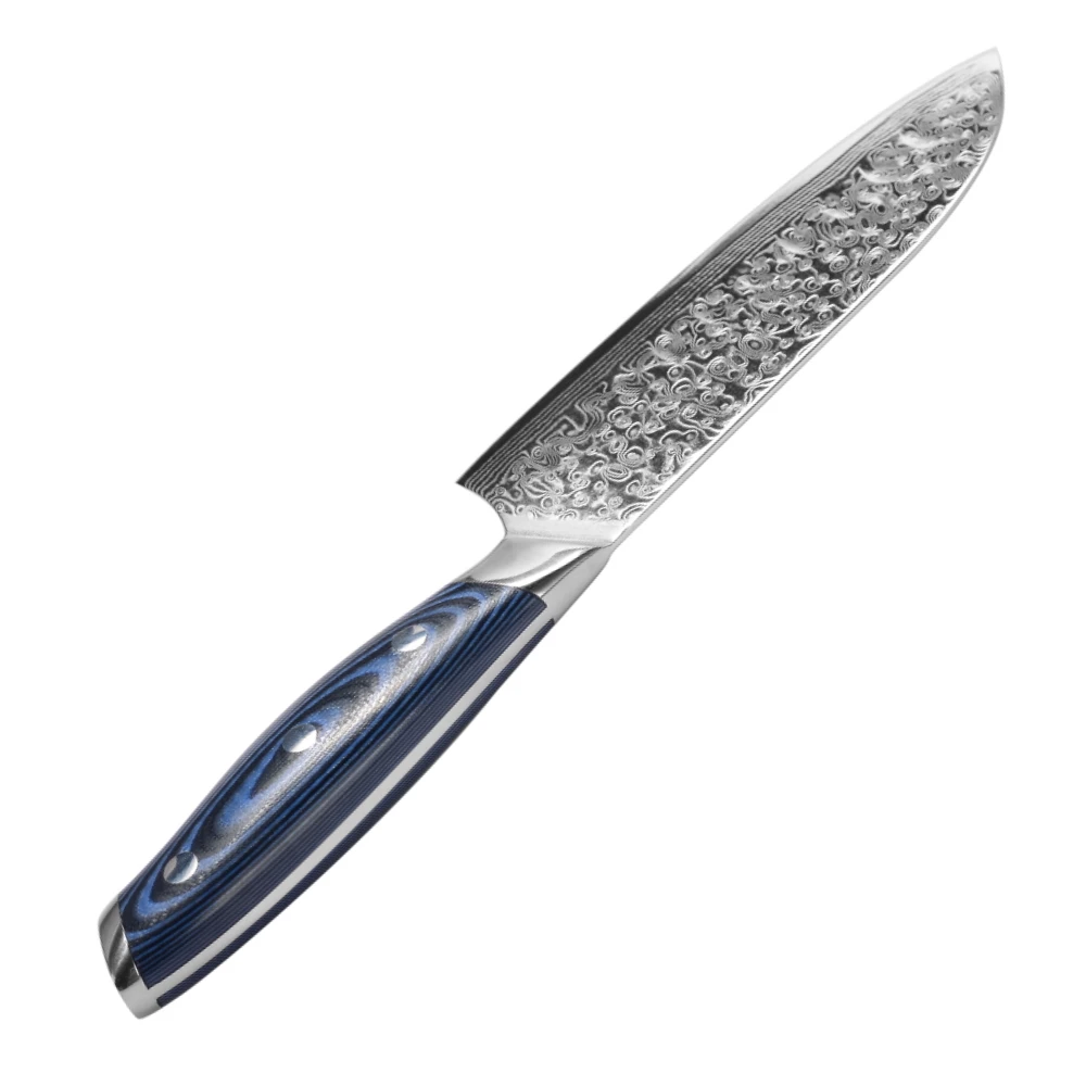 Дамасские кухонные ножи нож шеф повара дамасская сталь 5 дюймов японский сантоку