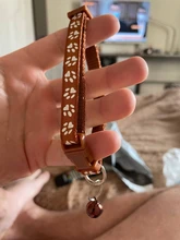 Colorido suministros para mascotas, Collar de gato y Collar de pata del gato ajustable Collar con cascabel posicionamiento huella Collar Dropship