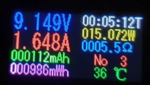 Voltímetro Digital de CC, amperímetro, medidor de corriente de voltaje, amperímetro, Detector, cargador tipo batería externa, probador USB 13 en 1