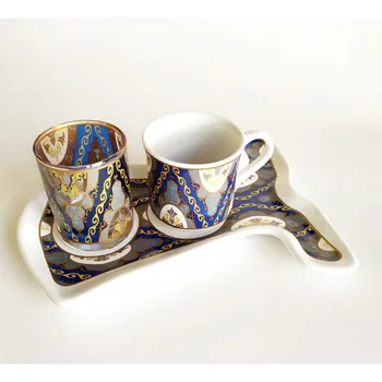 3-Piece Special Turkish Handcrafted Tile Patterned Espresso Turkish Coffee Set Cup Glass and Tray
3-Piece Special Turkish Handcrafted Tile Patterned Espresso Turkish Coffee Set Cup Glass and Tray