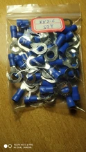 10-100 unids/set RV2 terminales aisladas de anillo azul Cable Conectores eléctricos de crimpado 16-14 AWG Kit M3/M4/M5/M6/M8