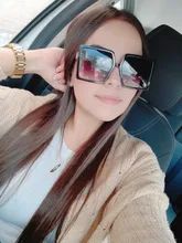 GISAEV-Gafas de sol de gran tamaño con marco cuadrado para conducción, lentes clásicas con forma de letras D de moda populares con protección contra los rayos UV