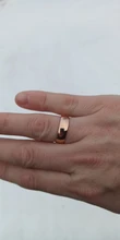 Anillos de marca de 6mm de Color oro rosa sin decoloración para mujeres y hombres, anillos para amantes de bodas, joyería fina de oro rosa