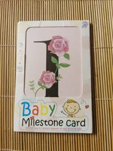 Juego de 12 hojas para compartir fotos, tarjetas de regalo para la edad del bebé, accesorios de fotos para recién nacidos, B36E