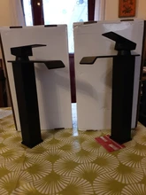 Basin Faucet Tap Hot-And-Cold-Water-Mixer Black/brushed Mounted Deck Single-Level-Mixer