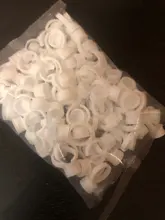 Herramienta de tatuaje de maquillaje para hombres y mujeres, gorros desechables con Microblading, anillo rosa, taza para tinta, accesorios de aguja de tatuaje, 100 Uds.