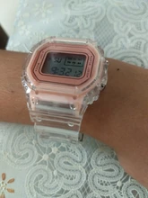 Reloj deportivo Digital para hombre y mujer, cronógrafo de pulsera transparente, informal, dorado, regalo para amantes, para niños y mujeres