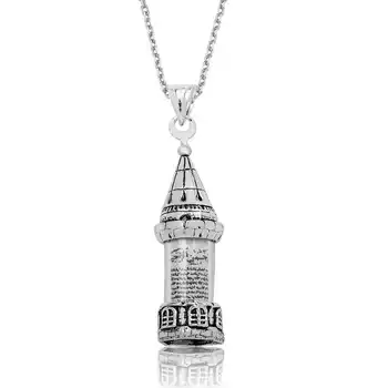925 sterling Silver Minarets Cevşen Lady Necklace
925 sterling Silver Minarets Cevşen Lady Necklace