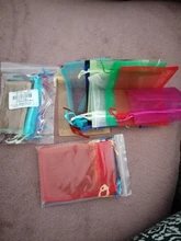 Bolsas con cordón de empaquetado de Organza para joyería, bolsitas para joyería DIY, regalo de boda, 10 Uds., 7x 9/9x12cm