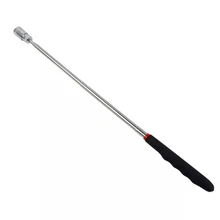 Palo de recogida magnético de 19-69CM, extensor telescópico, bolígrafo de imán de barra de succión para recogedor de metal, herramienta de recogida con LED