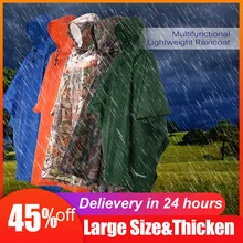 3 en 1 imperméable sac à dos housse de pluie manteau de pluie capuche randonnée cyclisme couverture de pluie Poncho imperméable tente en plein air Camping tente tapis(China)