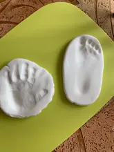 Kit de impresión a mano de arcilla suave para el cuidado del bebé, Kit de impresión de huella dactilar, fundición de aire, tableta de tinta de mano para padres e hijos, juguetes para niños, 2020