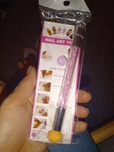 STZ-Juego de pinceles para manicura, esponja para pintura de uñas de Gel con brillos, pluma raspadora de diamantes de imitación con degradado, herramienta de diseño de uñas #944