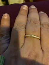 Anillo de boda de cristal de circonia cúbica Micro pavé para mujer, sortija de apilamiento eterno, banda de aniversario de oro rosa de 1,0mm