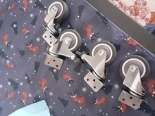 4 Uds muebles ruedas suave giratorio de goma rueda bastante de ruedas para Carro de bebé ruedas para cama hogar accesorio