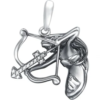 Esthete pendant "Strelets" with 13 cubic zirconia in black silver
Esthete pendant "Strelets" with 13 cubic zirconia in black silver