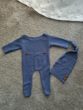 Conjunto de ropa de utilería para recién nacidos, Pelele con pies y botones, 2 uds.