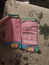 De las mujeres de los deportes de calcetines de Yoga caliente Fitness y Pilates calcetines de algodón Arco Iris entrenamiento Anti Slip calcetines con puntera transpirables púrpura