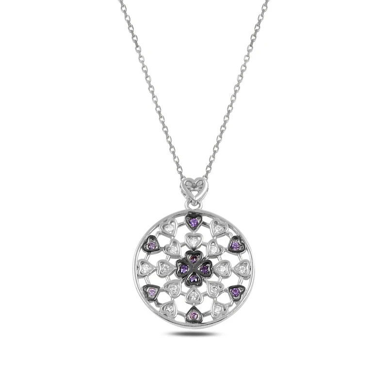 Armagano Colorful Zircon Stone Heart Necklace 
Armagano Colorful Zircon Stone Heart Necklace