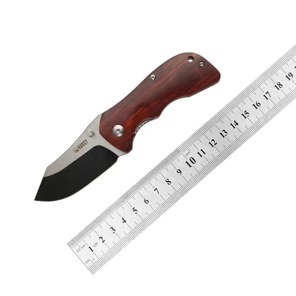 Wooden Handle Folding Knife, EDC Pocket Knife, D2 Steel Blade with Black Titanium Coated, Small Size Tool
Wooden Handle Folding Knife, EDC Pocket Knife, D2 Steel Blade with Black Titanium Coated, Small Size Tool