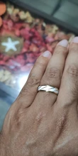 Spark-anillo de compromiso de titanio para mujer y hombre, sortija de boda con grabado de onda dorada, regalo de joyería