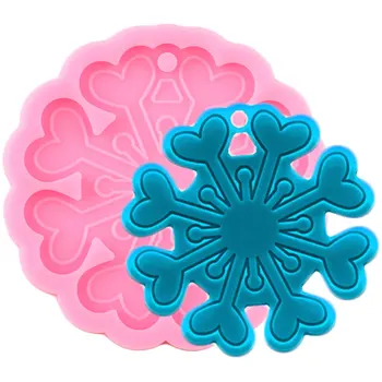 Shiny Christmas Snowflake Mold Keychain Silicone Molds DIY Resin Epoxy Keychains Mould for Jewelry Key Ring Pendant Decoration 
Shiny Christmas Snowflake Mold Keychain Silicone Molds DIY Resin Epoxy Keychains Mould for Jewelry Key Ring Pendant Decoration