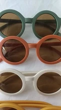 Gafas de sol para niños, anteojos de sol infantiles Retro de Color sólido, a prueba de rayos ultravioleta, redondas y cómodas, 2021
