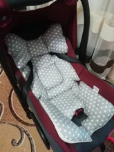 Almohadilla de asiento de algodón de malla de aire 3D transpirable para bebé, forro de cojín para cochecito y asiento de coche