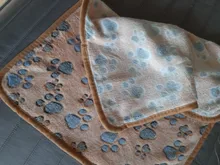 Bonita funda de cama para mascota cálida, pequeña, mediana y grande, pata de toalla, estampado artesanal, gato, vellón para perros, manta suave, suministros de invierno para animales