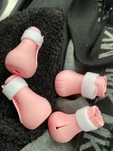 Funda de baño antimordedura para zapatos de gato, Protector de patas para mascotas, antiarañazos, ajustable