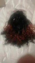 FASHION IDOL-mechones de pelo rizado Afro, 14 pulgadas, 7 unids/lote, pelo sintético curvado superior e inferior con encaje frontal y cierre