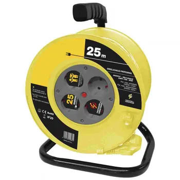 Cord reels 4 Outlets Schuko 25m with overload Protection 7hSevenOn Elec 
Cord reels 4 Outlets Schuko 25m with overload Protection 7hSevenOn Elec