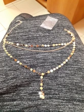 ¡El más nuevo! Color oro multicapa Vintage colgante de cristal de las mujeres collar de Luna estrella cuerno gargantilla de la Media Luna collares joyería