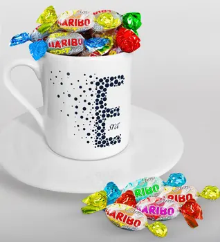 Personalized Letter Turkish coffee Cup and Haribo Candy Gift Seti-5 
Personalized Letter Turkish coffee Cup and Haribo Candy Gift Seti-5