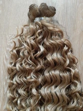 Ídolo de moda Afro Pelo Rizado paquetes de extensiones de cabello sintético 24-28 pulgadas 6 unids/lote Rubio degradado teje el pelo para las mujeres negras