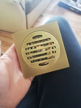 Bathroom-Accessory Floor-Drain Antique Brass Flower-Art Waste-Grate100mm--100mm YT-2104