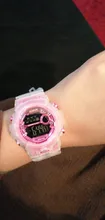 UTHAI CE35 niños reloj deportivo para niñas adolescentes chico electrónica Digital relojes reloj jalea transparente impermeable