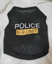 Traje de policía para Cosplay de perros y gatos, chaleco elástico negro, camiseta de cachorro, accesorios, ropa, disfraces