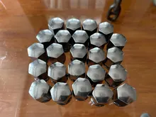 MIKKUPP-tuercas cromadas de una pieza para asiento de Acorn grande, 24 Uds., M14x1.5, estilo de fábrica, OEM, para Chrysler 300/Dodge Durango/Chevy Camaro