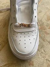 Hebillas de zapatos con nombre personalizado, Color dorado y plateado, Charms de acero inoxidable, hebilla de zapato personalizada, accesorios de decoración para zapatillas