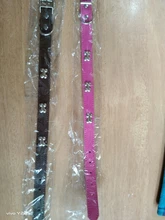 Fashion Red Purple Black Green Leather Dog Collar Bone Shaped Accessories Collar