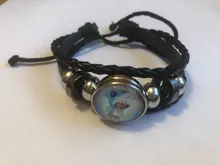 Pulsera trenzada de varias capas para niños, brazalete de cuero trenzado, con diseño de estrella de juguete