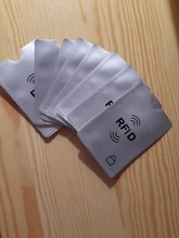 10 unids/lote Anti robo el banco de Protector de la tarjeta de crédito NFC RFID bloqueo cartera mujer tarjeta titular cartera cubierta de papel de aluminio de caja de tarjeta de negocio