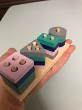 Juguete Montessori de madera para niños y niñas, bloques de construcción, Juguetes educativos de Aprendizaje Temprano forma de Color, compatible con juguetes rompecabezas para niños