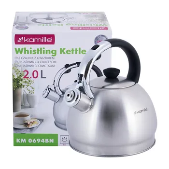 Kettle 2L stainless steel with whistle Kamille, kml-0694bn
Kettle 2L stainless steel with whistle Kamille, kml-0694bn