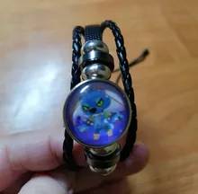 Pulsera trenzada de varias capas para niños, brazalete de cuero trenzado, con diseño de estrella de juguete