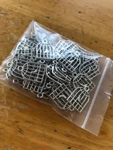 WYSIWYG-colgantes de pájaro jaula de pájaros de 16x11mm, colgantes tibetanos de Color plata, fabricación de joyas antiguas, artesanal hecho a mano, 40 Uds.