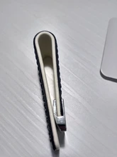 QOONG Clip de dinero Clip de sujeción de dinero portátil Slim de cuero billetera con Clip para billetes bolso bolsillo el dinero de Metal titular Bill Clip ML1-046