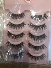Pestañas postizas largas y gruesas, naturales, hechas a mano, pestañas postizas entrecruzadas, extensión de pestañas blandas, herramientas de maquillaje de belleza, 5 pares